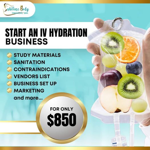 ONLINE IV HYDRATION BUSINESS TRAINING